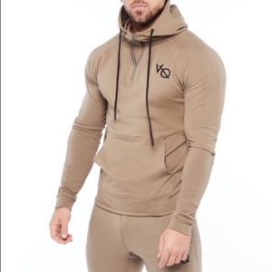 Vanquish cotton spandex men’s pull over half zip hoodie